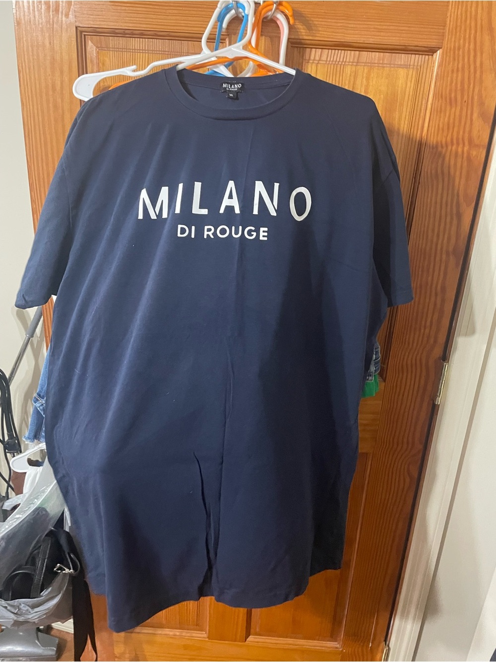 Milano Navy Short-Sleeve Logo Tee